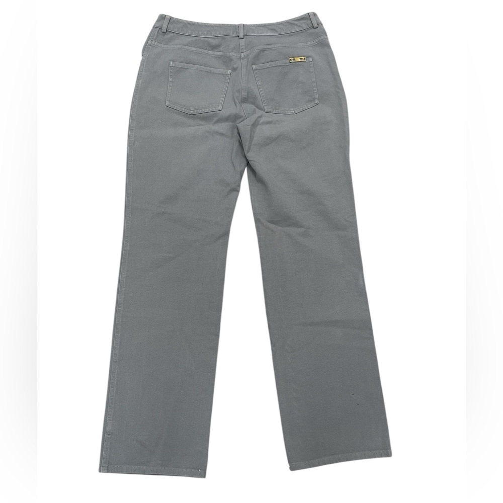 St. John Gray Straight-Leg Pants - Picture 2 of 5